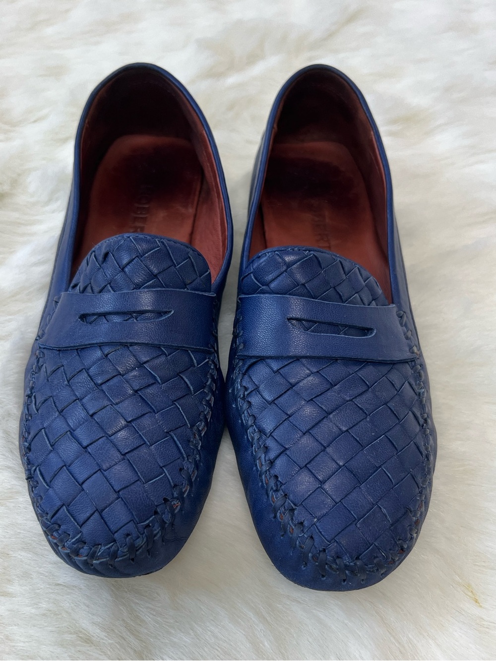 Robert Zur Petra Driving loafers ,Woven leather women size 81/2